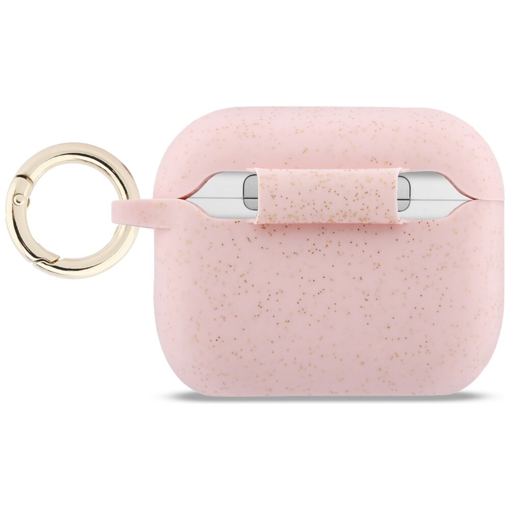 Guess Silikon Glitter Ringfodral för AirPods Pro 3 - Rosa