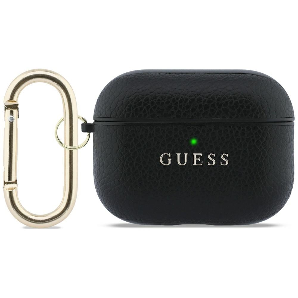 Guess Grained Classic Logo-fodral för AirPods Pro 3 - svart