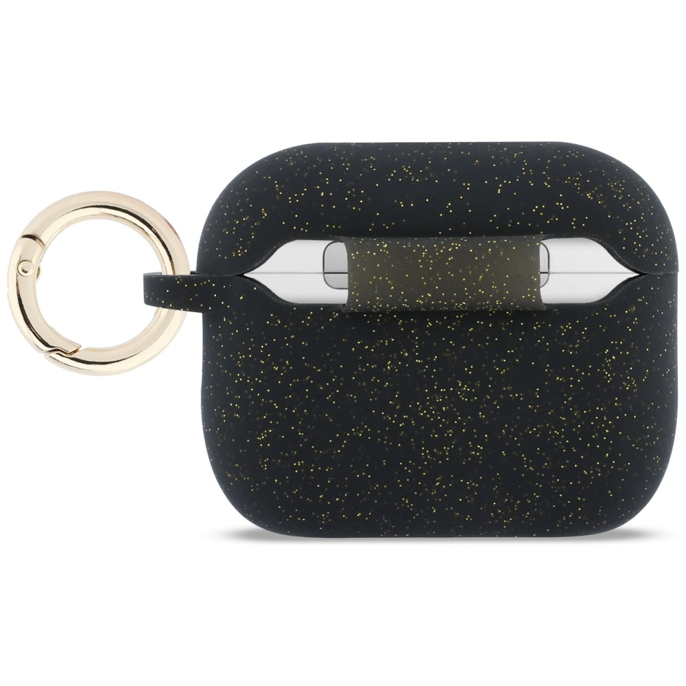 Guess Glitterring-etui i silikone til AirPods Pro 3 - Sort