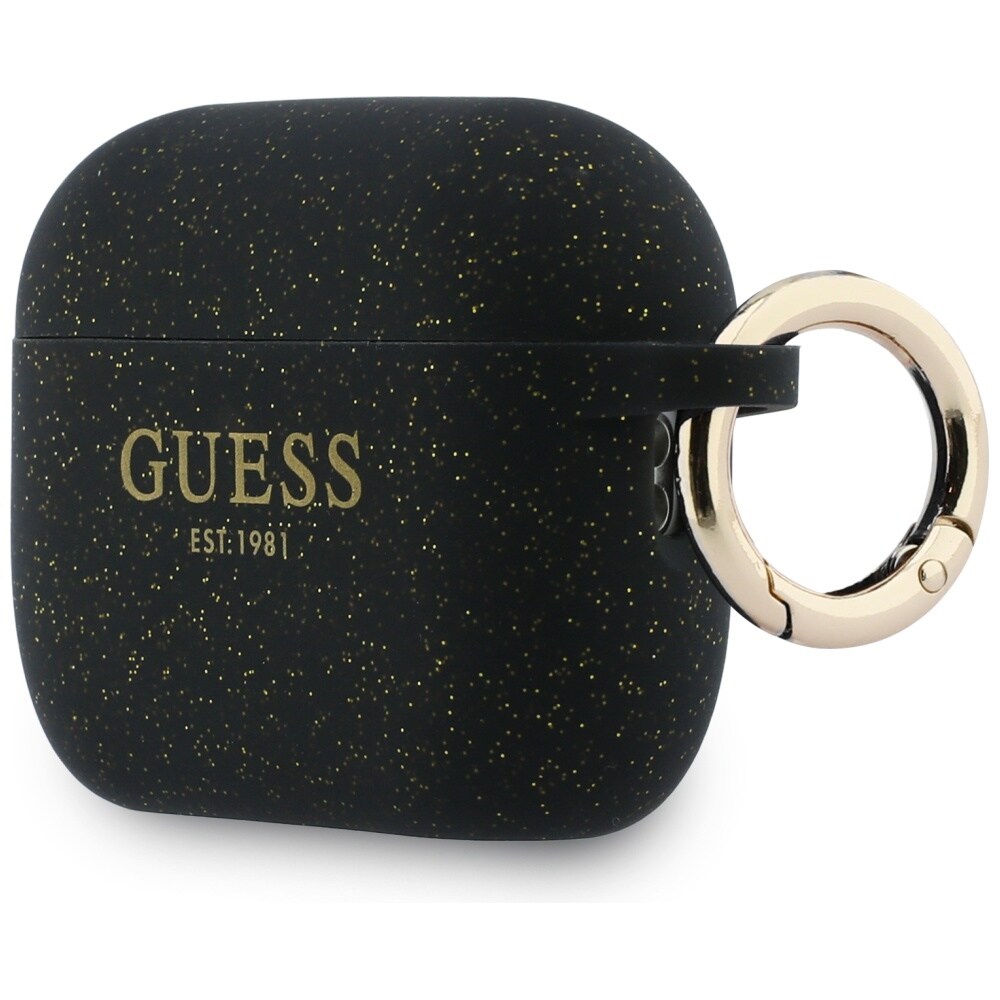 Guess Glitterring-etui i silikone til AirPods Pro 3 - Sort