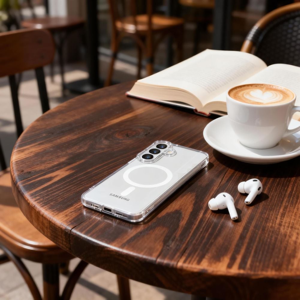Tech-Protect FlexAir MagSafe-etui til Samsung Galaxy S26 - Transparent