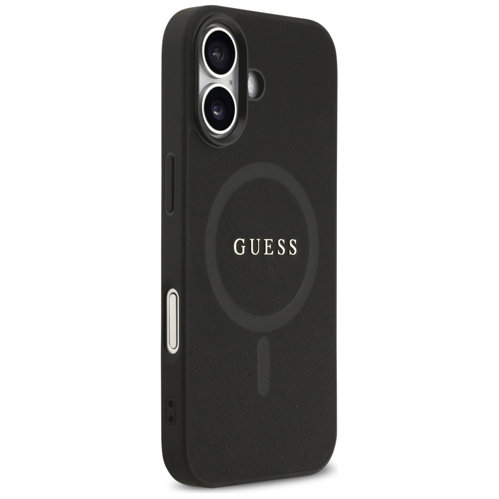 Guess Saffiano Classic Logo MagSafe-etui til iPhone 17 - sort