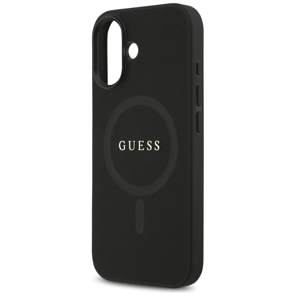Guess Saffiano Classic Logo MagSafe-etui til iPhone 17 - sort