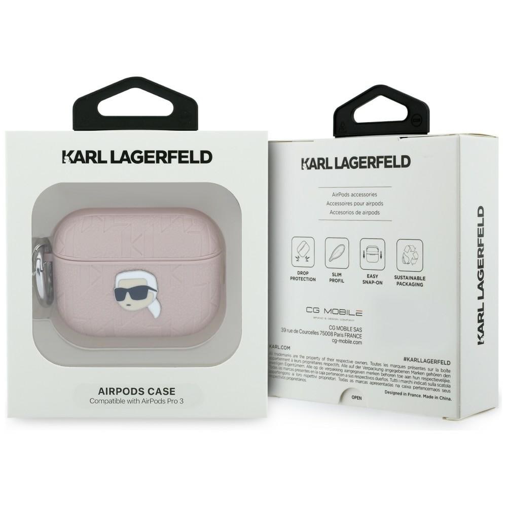 Karl Lagerfeld Monogram Karl Head-etui til AirPods Pro 3 - Pink