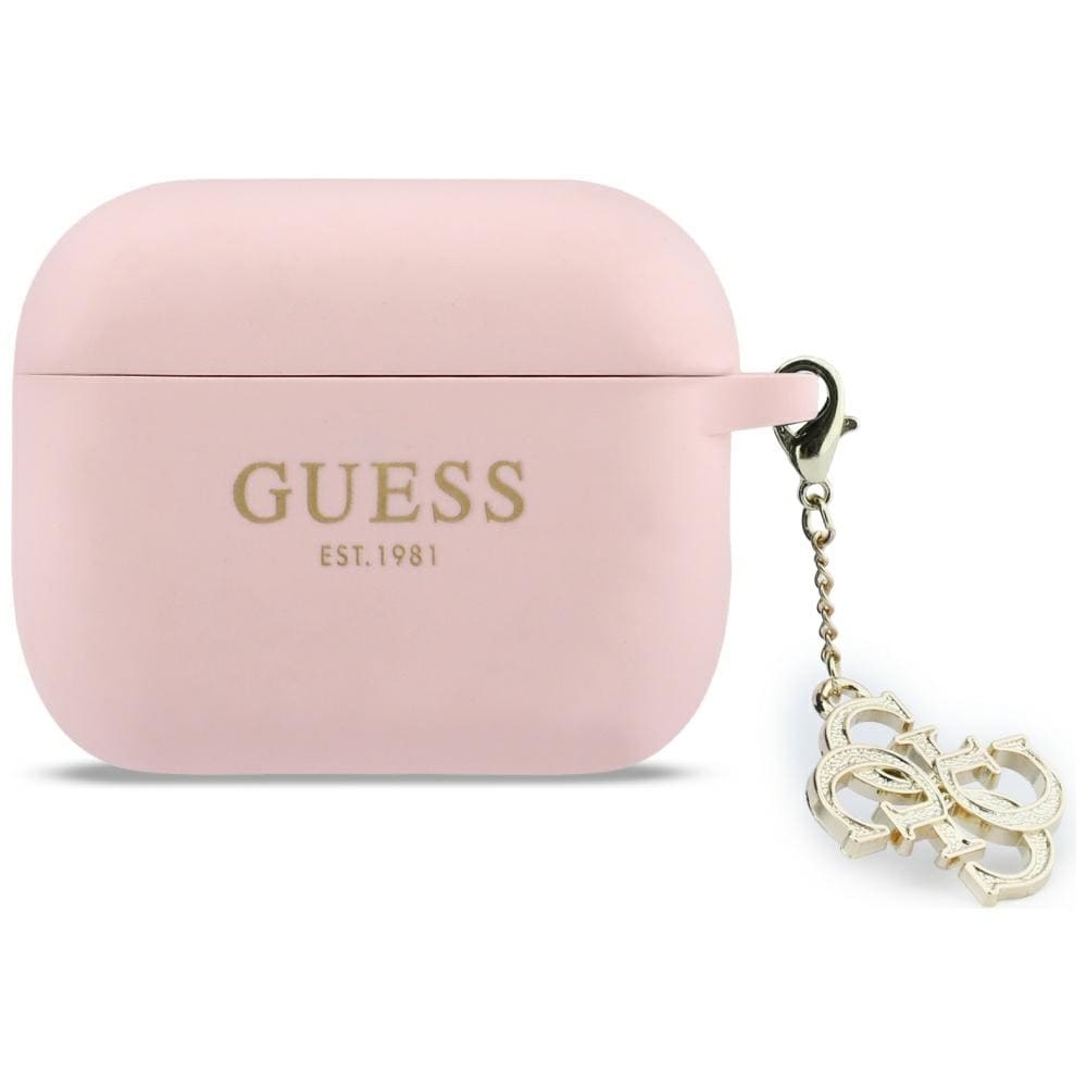 Guess Silikon 4G Charmfodral för AirPods Pro 3 Rosa