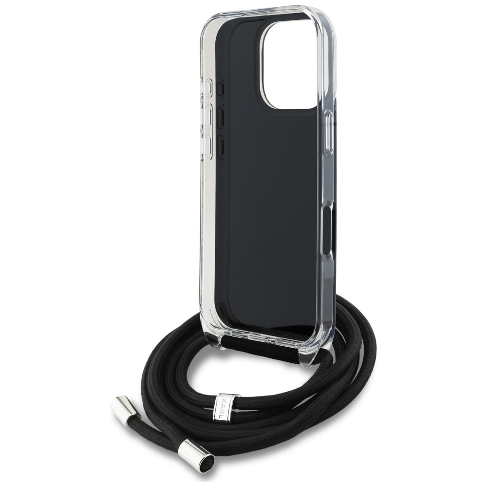Karl Lagerfeld IML Crossbody Karl&Choupette Huvudfodral för iPhone 16 Pro Max - Svart
