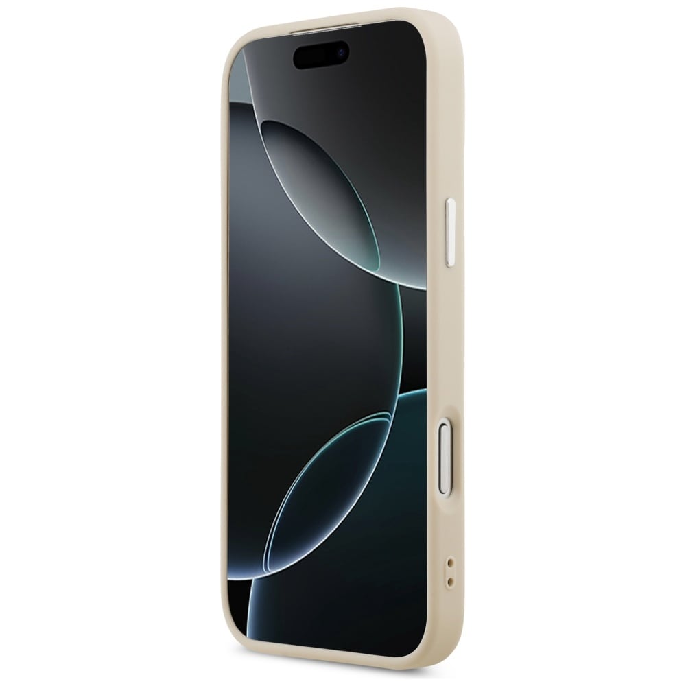 Guess MagSafe-fodral med triangellogo för iPhone 17 Pro - Beige