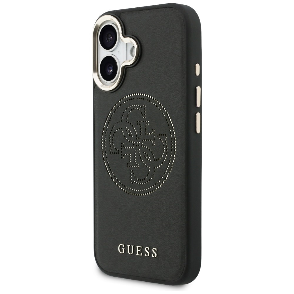 Guess Perforeret 4G MagSafe-etui til iPhone 17 - sort