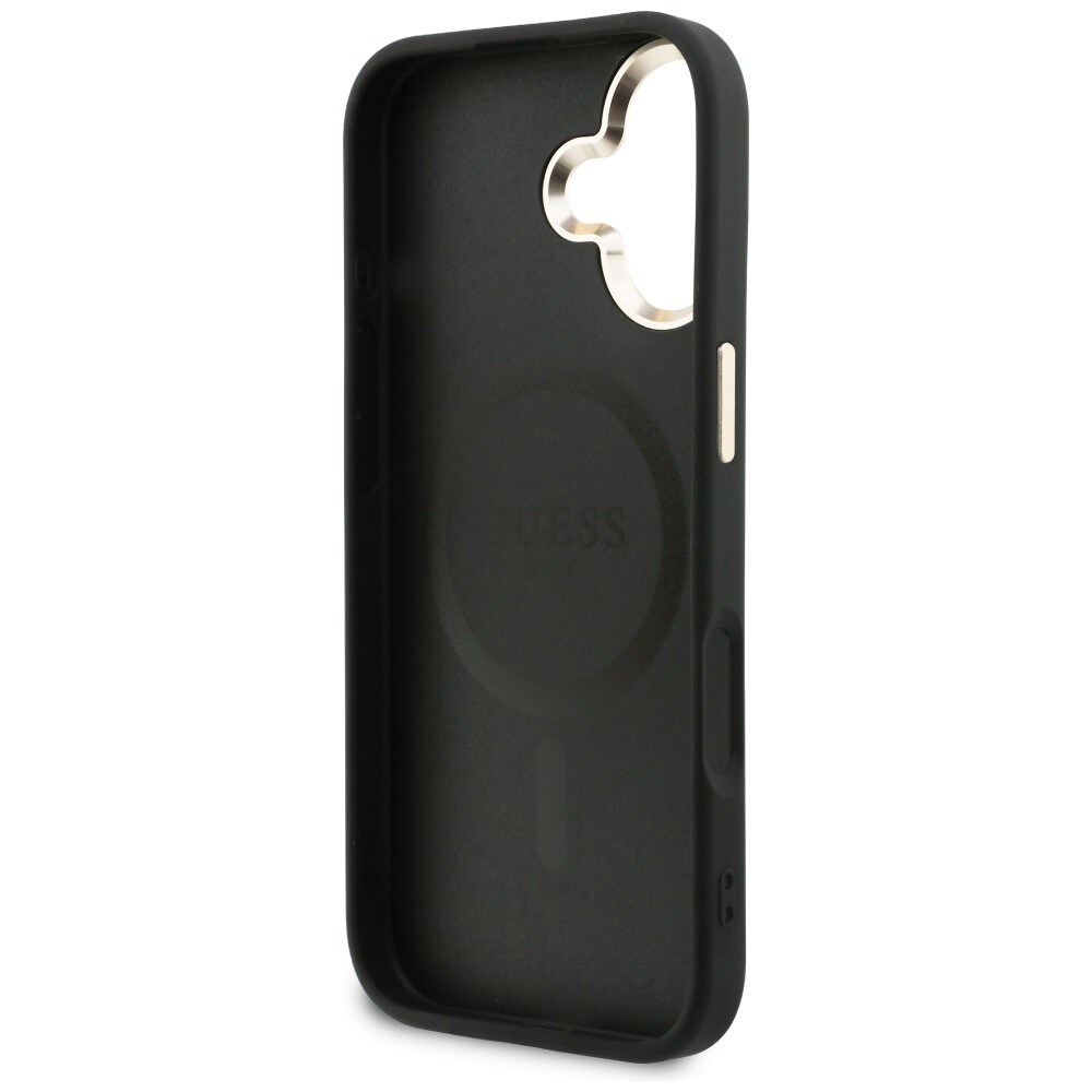 Guess Perforeret 4G MagSafe-etui til iPhone 17 - sort