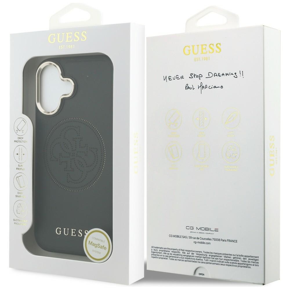 Guess Perforeret 4G MagSafe-etui til iPhone 17 - sort