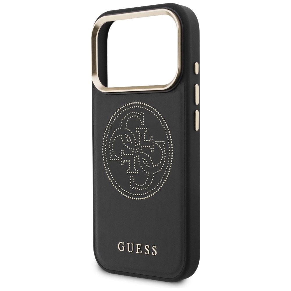Guess Perforeret 4G MagSafe-etui til iPhone 17 Pro - sort