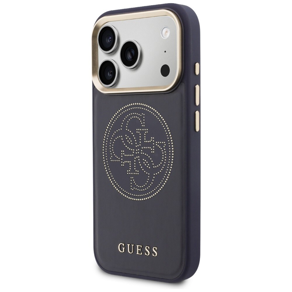 Guess Perforeret 4G MagSafe-etui til iPhone 17 Pro - blå