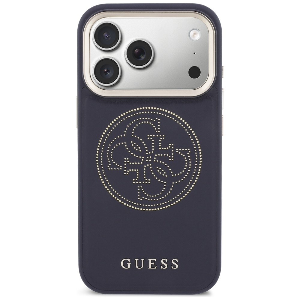 Guess Perforeret 4G MagSafe-etui til iPhone 17 Pro Max - blå