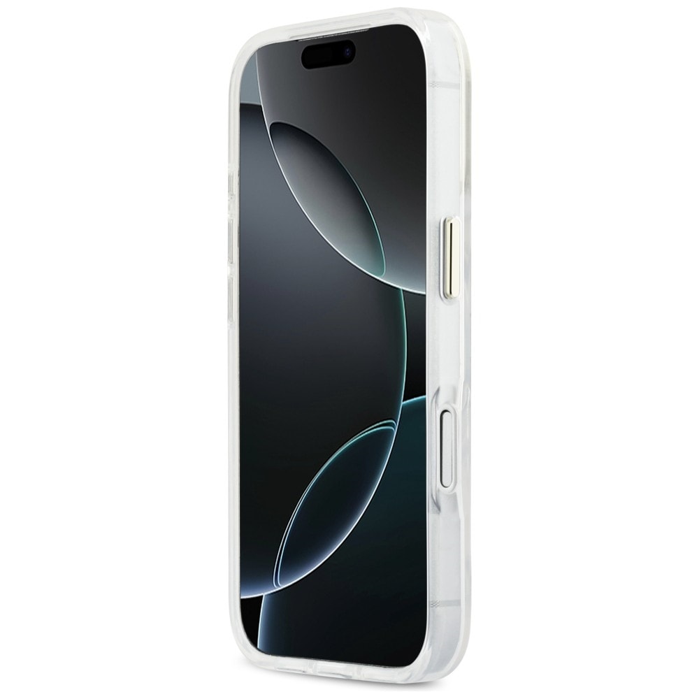 Guess IML Gradient Script MagSafe-fodral i metall för iPhone 17 Pro - Vit