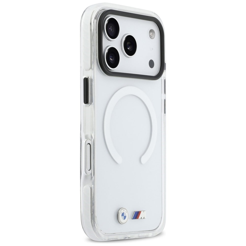 BMW M IML Stødsikkert MagSafe-etui med metallogoer til iPhone 17 Pro - Klar