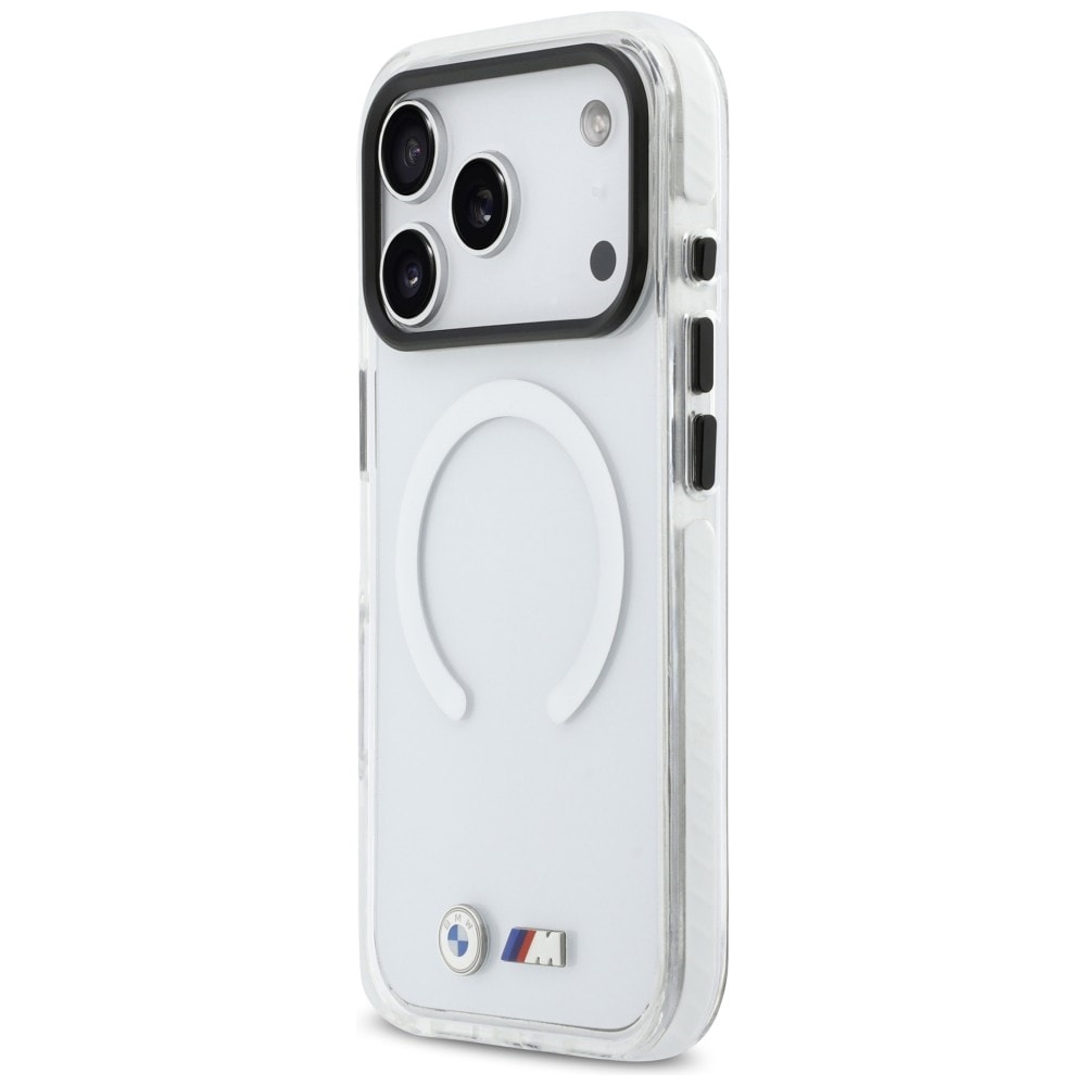 BMW M IML Stødsikkert MagSafe-etui med metallogoer til iPhone 17 Pro Max - Transparent