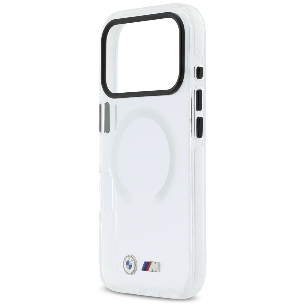 BMW M IML Stødsikkert MagSafe-etui med metallogoer til iPhone 17 Pro Max - Transparent