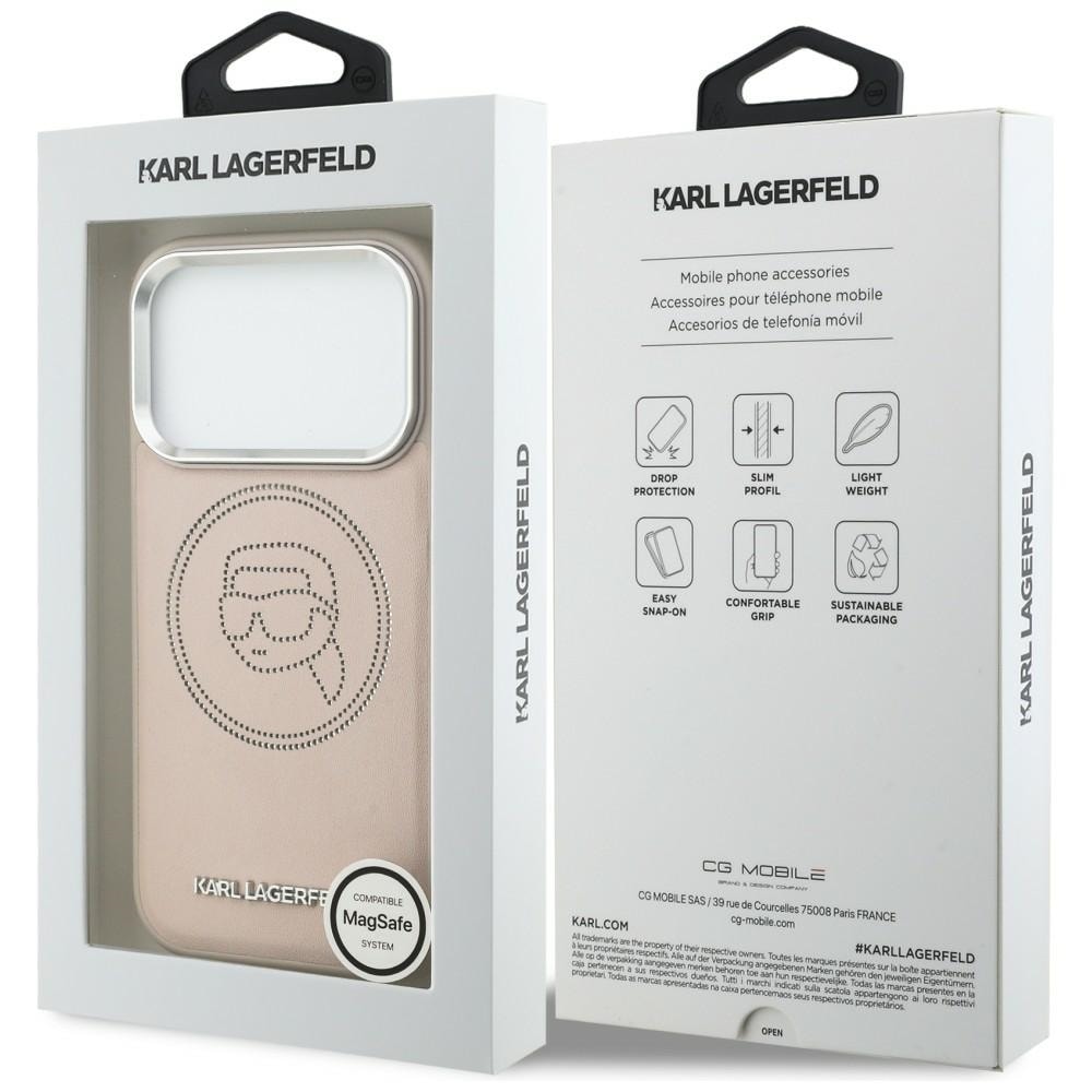Karl Lagerfeld K Head Point Logo MagSafe-etui til iPhone 17 Pro Max - Pink