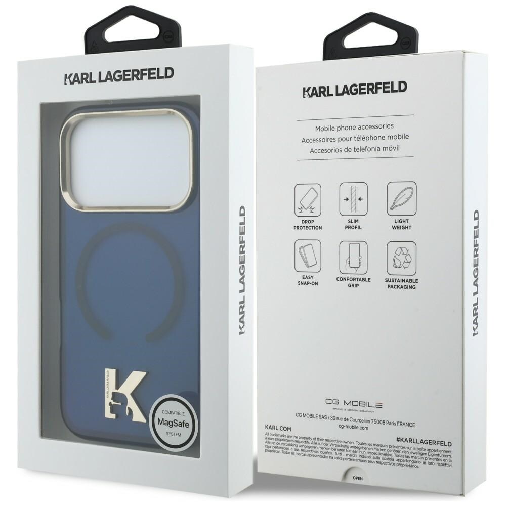 Karl Lagerfeld IML K Head Logo MagSafe-fodral för iPhone 17 Pro - Blå