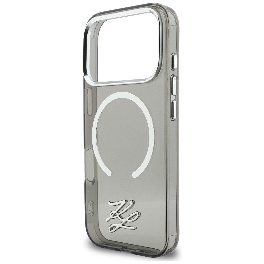 Karl Lagerfeld IML KL Script Logo MagSafe-fodral för iPhone 17 Pro - Svart