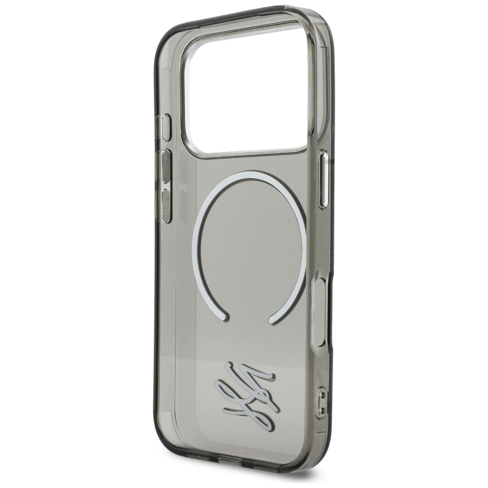 Karl Lagerfeld IML KL Script Logo MagSafe-fodral för iPhone 17 Pro - Svart