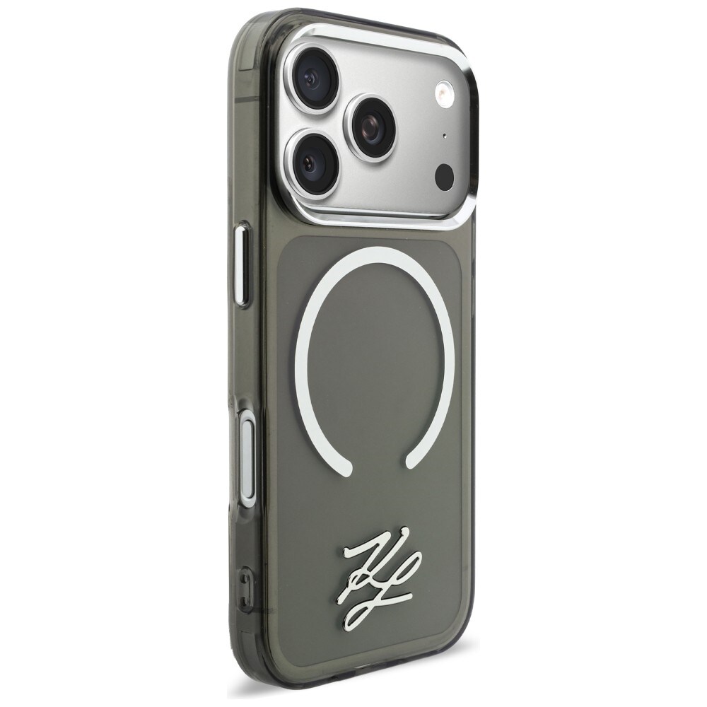 Karl Lagerfeld IML KL Script Logo MagSafe-fodral för iPhone 17 Pro Max - Svart