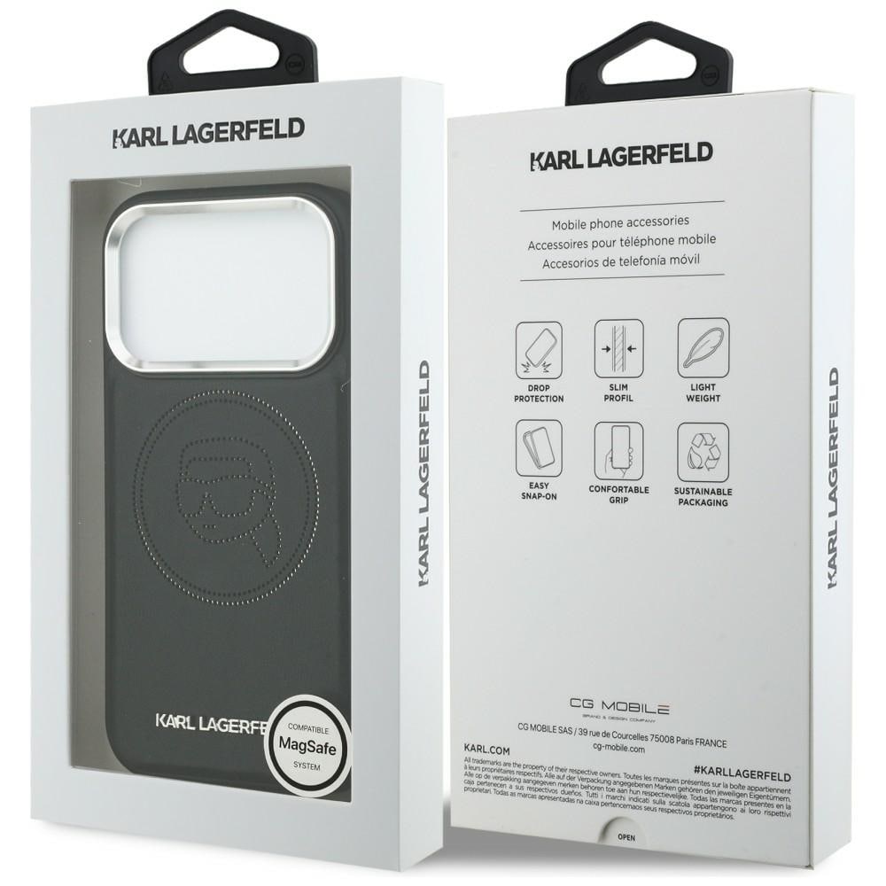 Karl Lagerfeld K Head Point Logo MagSafe-fodral för iPhone 17 Pro - Svart