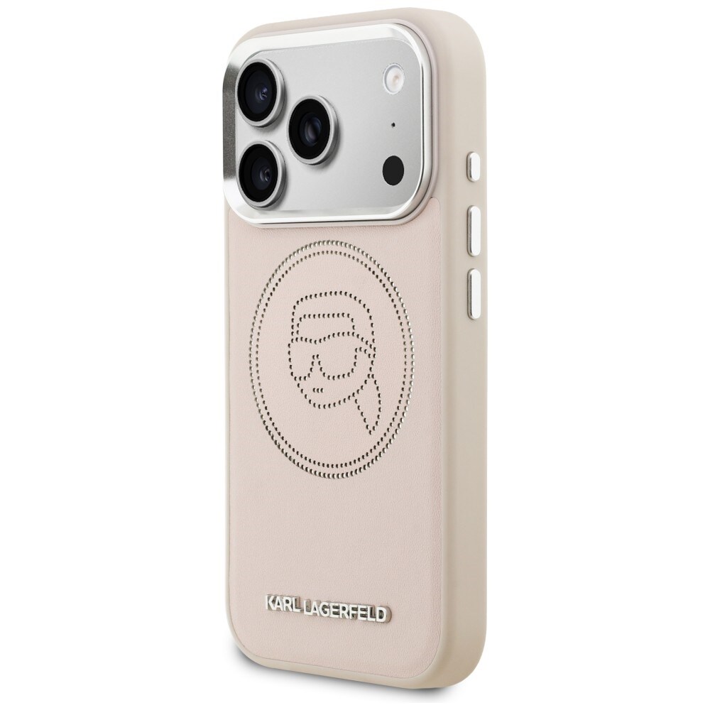 Karl Lagerfeld K Head Point Logo MagSafe-fodral för iPhone 17 Pro - Rosa