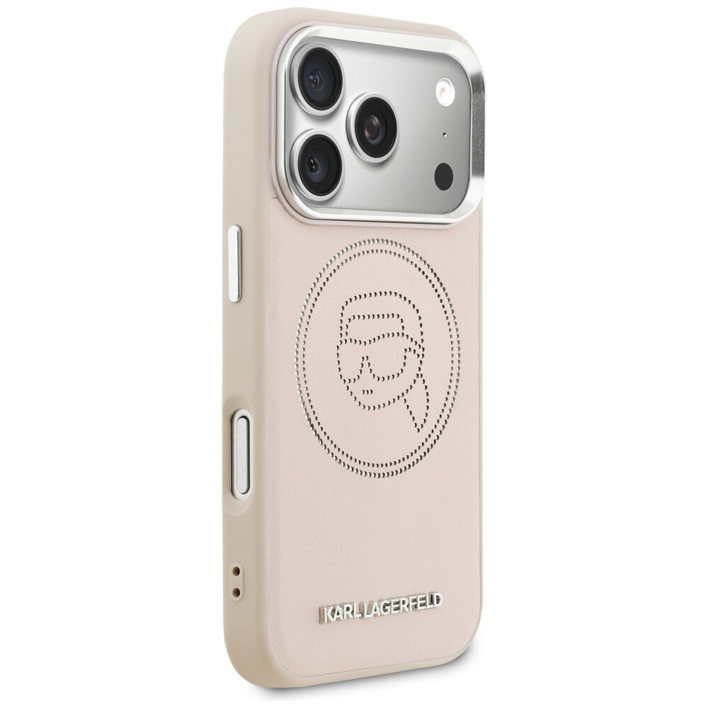 Karl Lagerfeld K Head Point Logo MagSafe-fodral för iPhone 17 Pro - Rosa