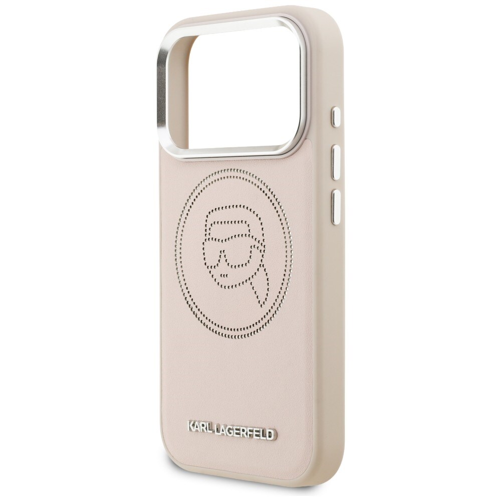 Karl Lagerfeld K Head Point Logo MagSafe-fodral för iPhone 17 Pro - Rosa