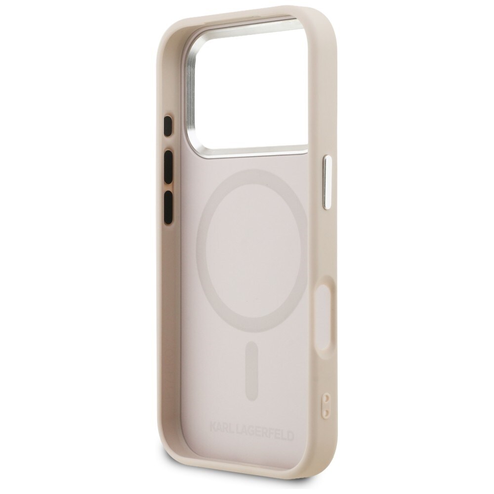 Karl Lagerfeld K Head Point Logo MagSafe-fodral för iPhone 17 Pro - Rosa