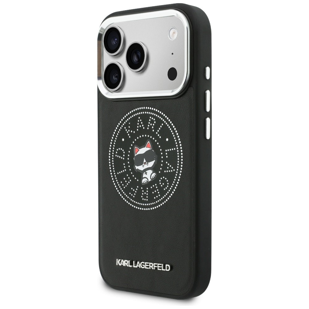 Karl Lagerfeld Point & Choupette Sketch MagSafe-fodral för iPhone 17 Pro - Svart