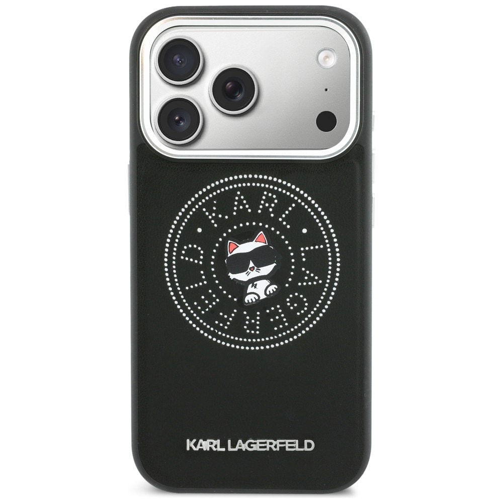 Karl Lagerfeld Point & Choupette Sketch MagSafe-fodral för iPhone 17 Pro - Svart