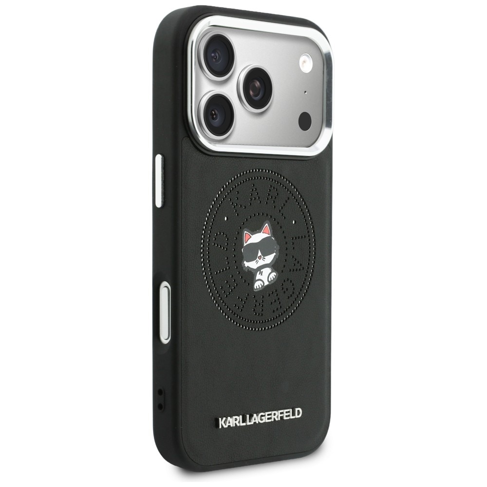 Karl Lagerfeld Point & Choupette Sketch MagSafe-fodral för iPhone 17 Pro - Svart