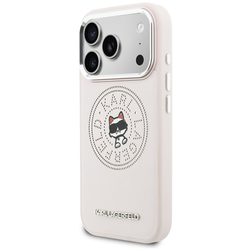 Karl Lagerfeld Point & Choupette Sketch MagSafe-fodral för iPhone 17 Pro - Rosa