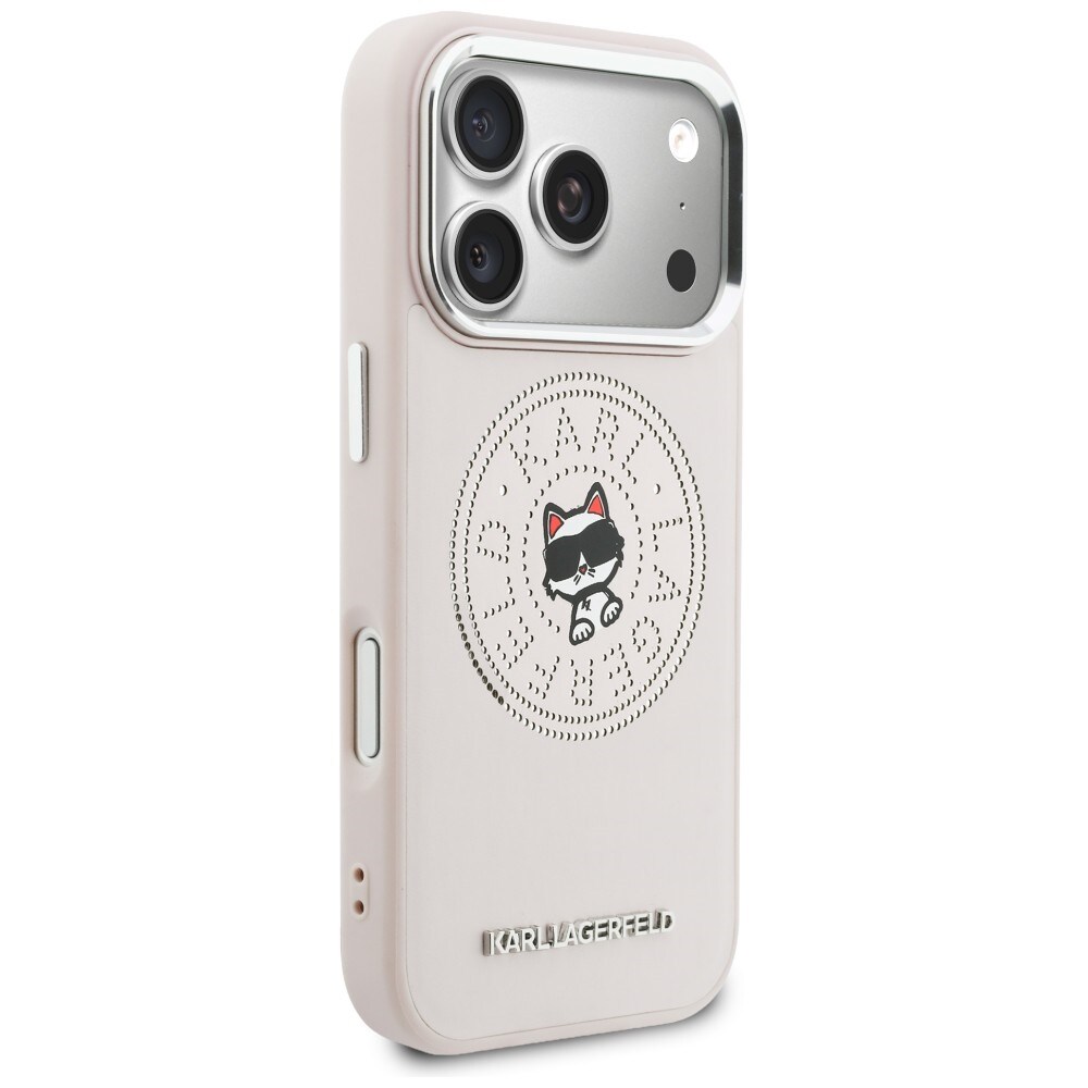 Karl Lagerfeld Point & Choupette Sketch MagSafe-fodral för iPhone 17 Pro - Rosa