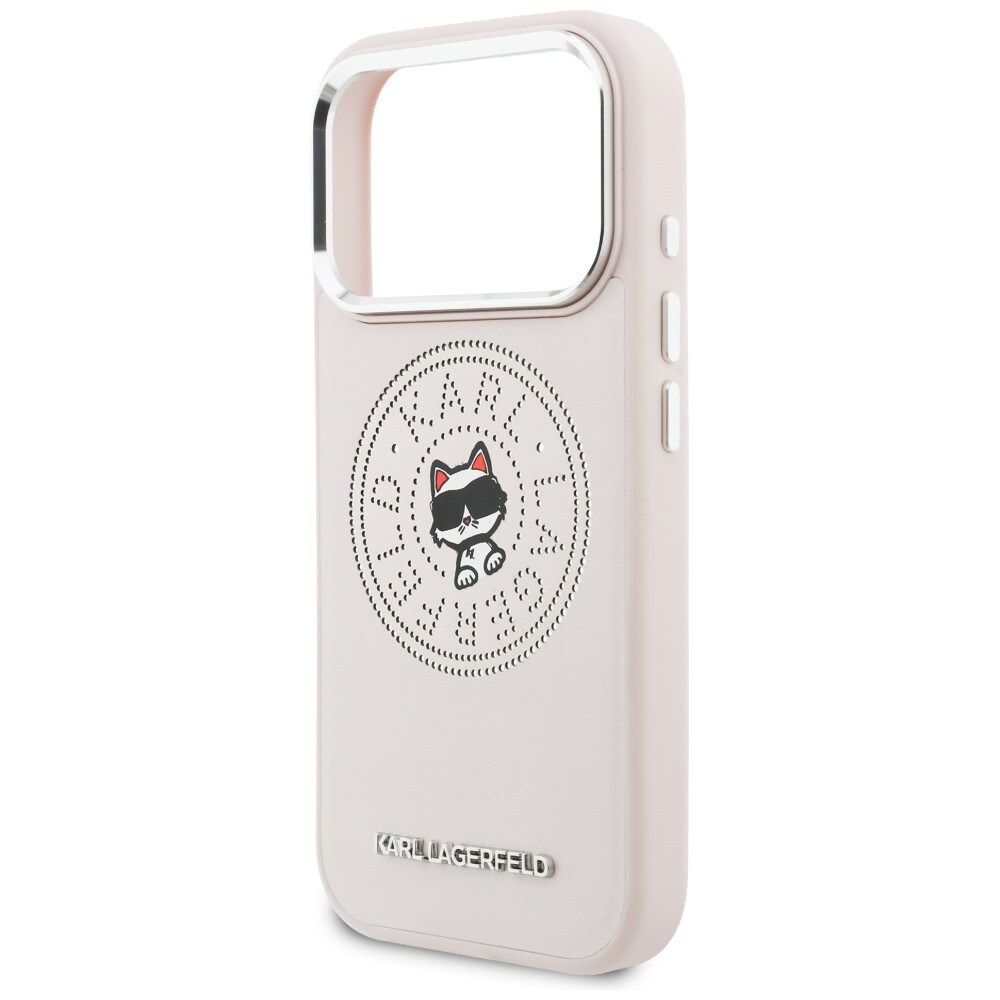 Karl Lagerfeld Point & Choupette Sketch MagSafe-fodral för iPhone 17 Pro - Rosa