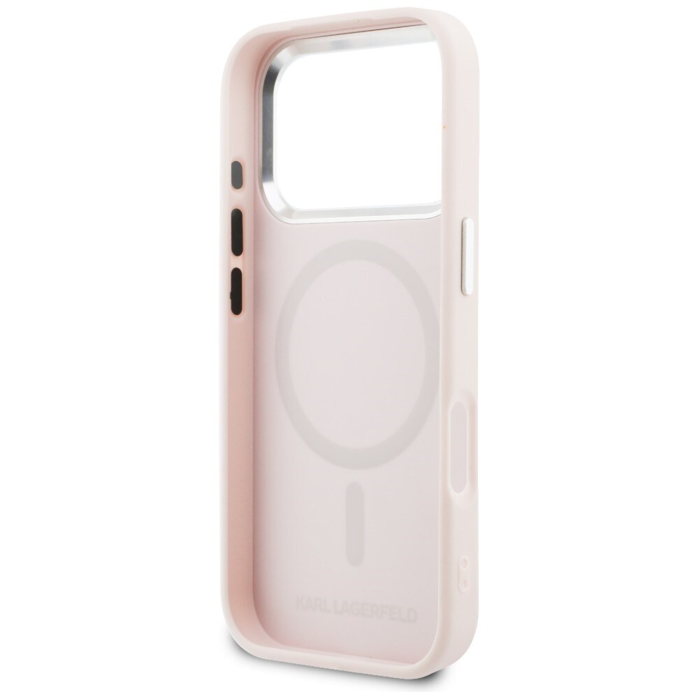 Karl Lagerfeld Point & Choupette Sketch MagSafe-fodral för iPhone 17 Pro - Rosa