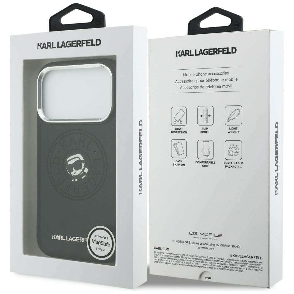 Karl Lagerfeld Point & Karl Sketch MagSafe-fodral för iPhone 17 Pro - Svart