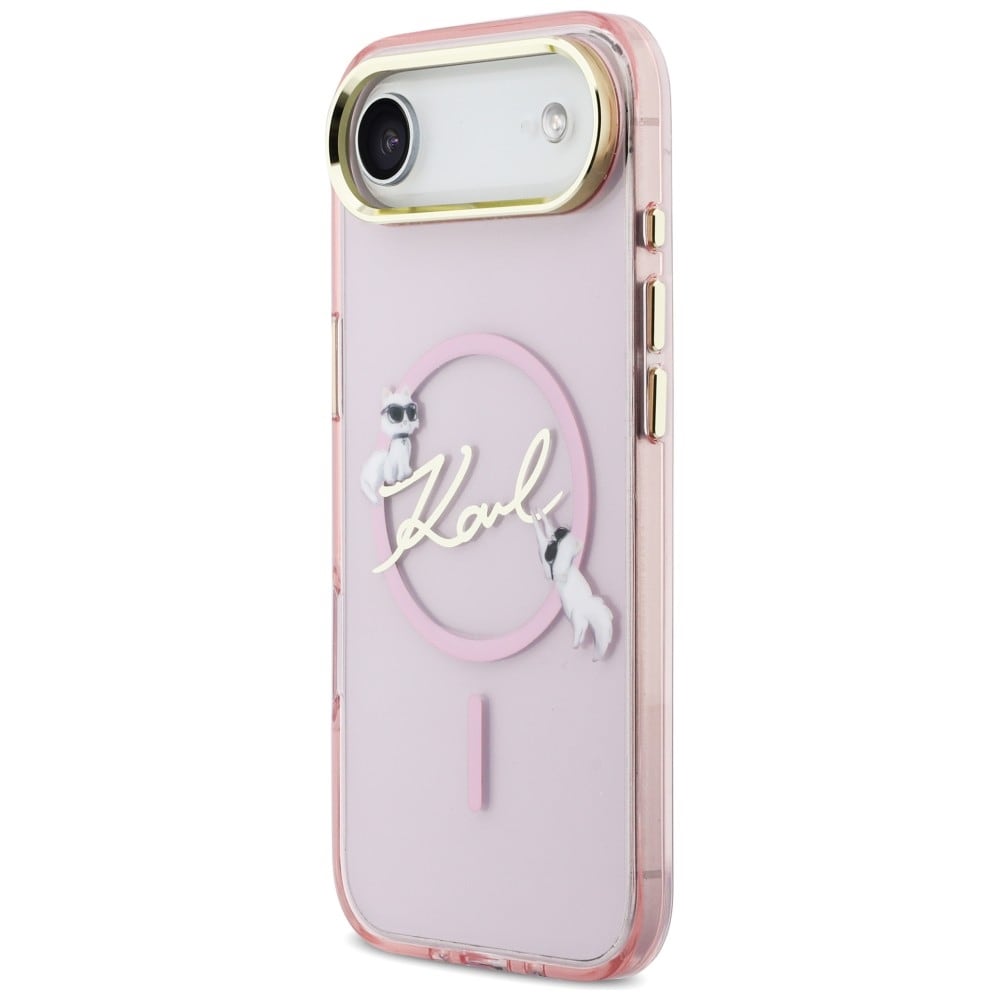 Karl Lagerfeld IML Choupettes Karl Script Logo MagSafe iPhone Air Case - Pink