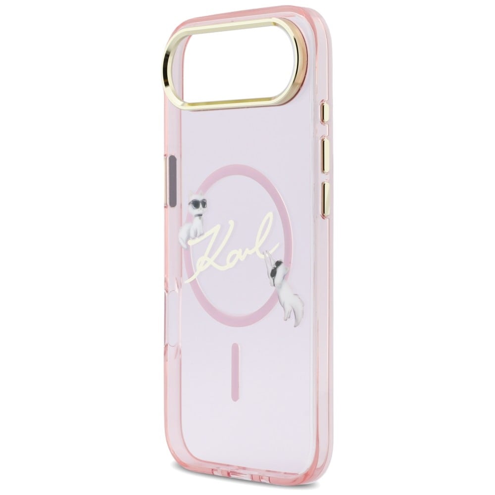 Karl Lagerfeld IML Choupettes Karl Script Logo MagSafe iPhone Air Case - Pink