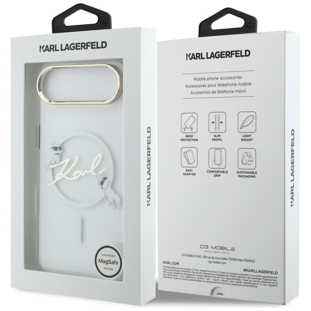 Karl Lagerfeld IML Choupettes Karl Script Logo MagSafe iPhone Air Fodral - Klar