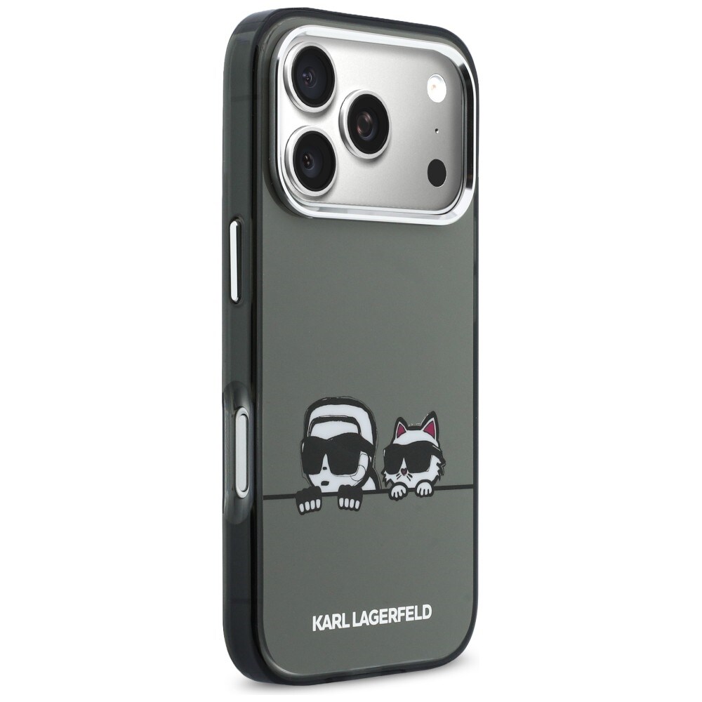 Karl Lagerfeld IML Karl & Choupette Peekaboo Logo MagSafe-fodral för iPhone 17 Pro - Svart