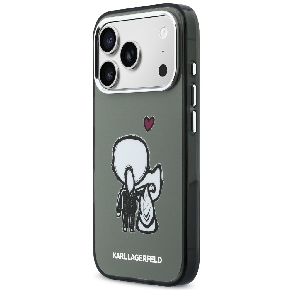 Karl Lagerfeld Karl & Choupette Back MagSafe-fodral för iPhone 17 Pro - Svart