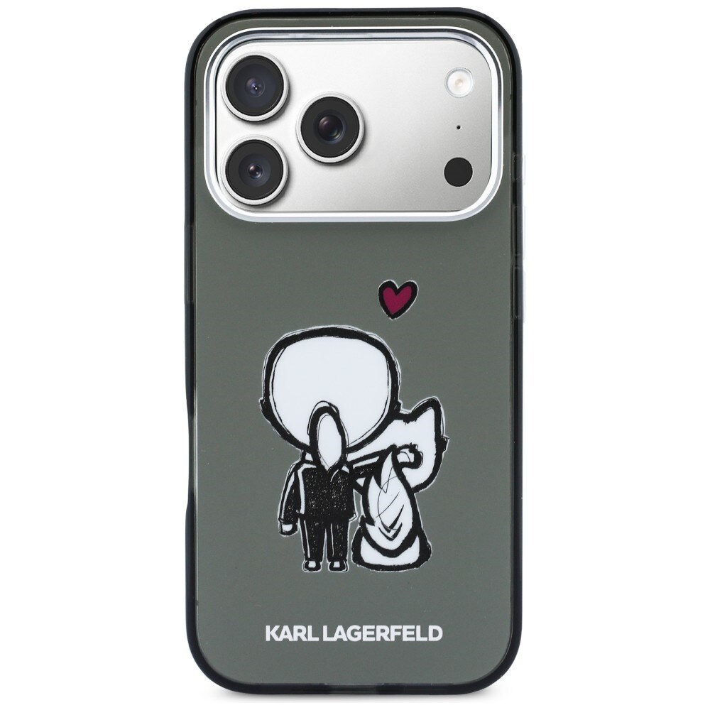 Karl Lagerfeld Karl & Choupette Back MagSafe-fodral för iPhone 17 Pro - Svart