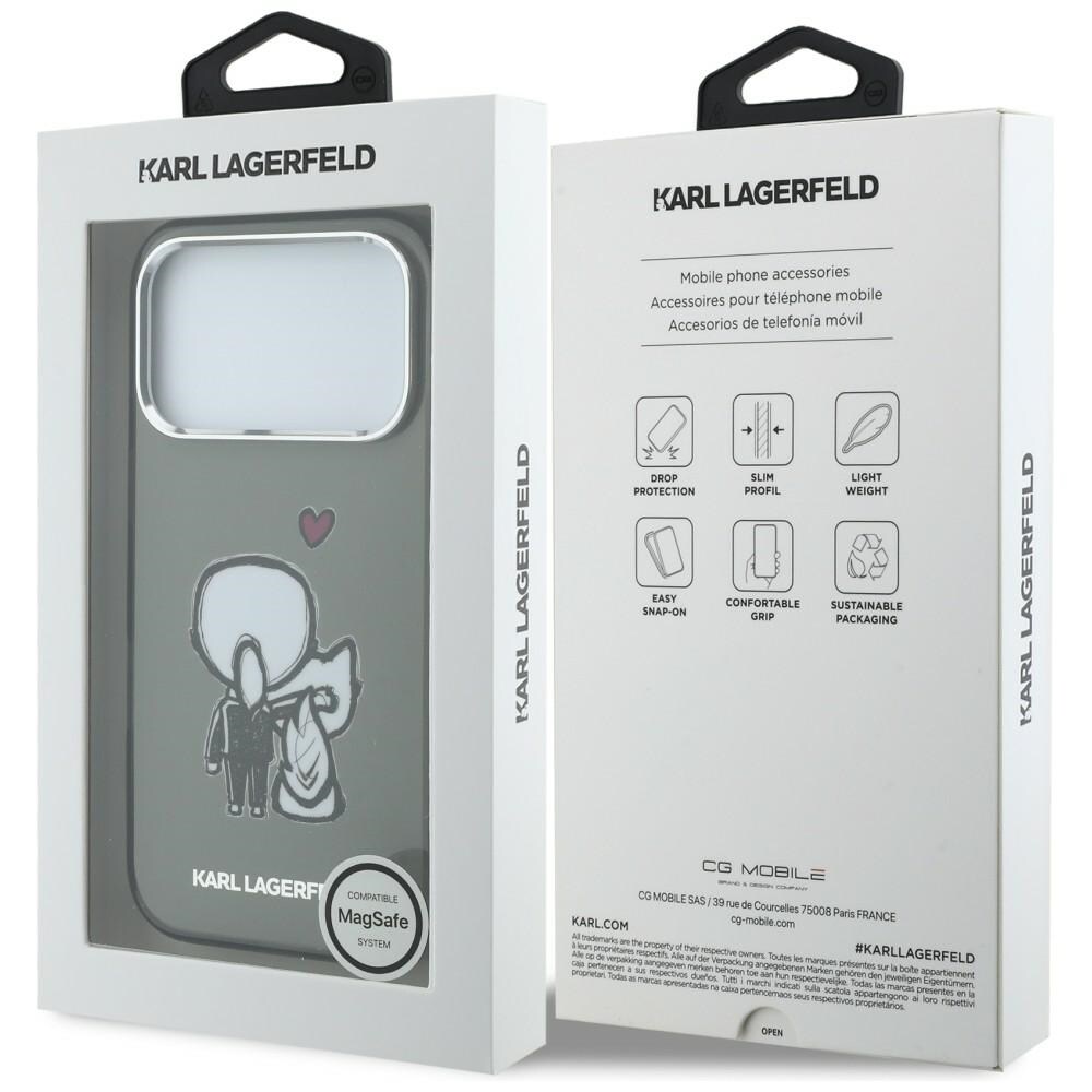 Karl Lagerfeld Karl & Choupette Back MagSafe-fodral för iPhone 17 Pro - Svart