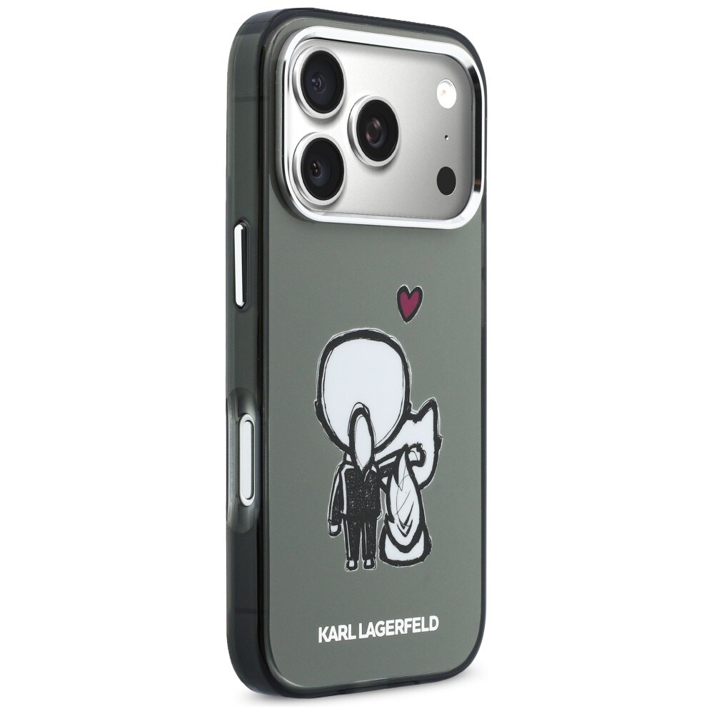 Karl Lagerfeld Karl & Choupette Back MagSafe-fodral för iPhone 17 Pro Max - Svart