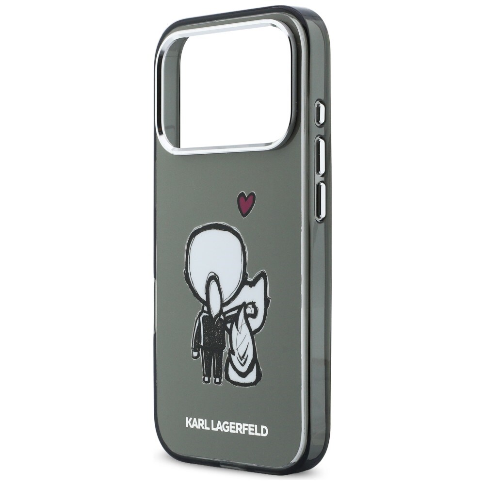 Karl Lagerfeld Karl & Choupette Back MagSafe-fodral för iPhone 17 Pro Max - Svart