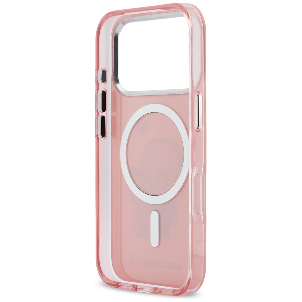 Karl Lagerfeld Karl & Choupette Back MagSafe-fodral för iPhone 17 Pro - Rosa