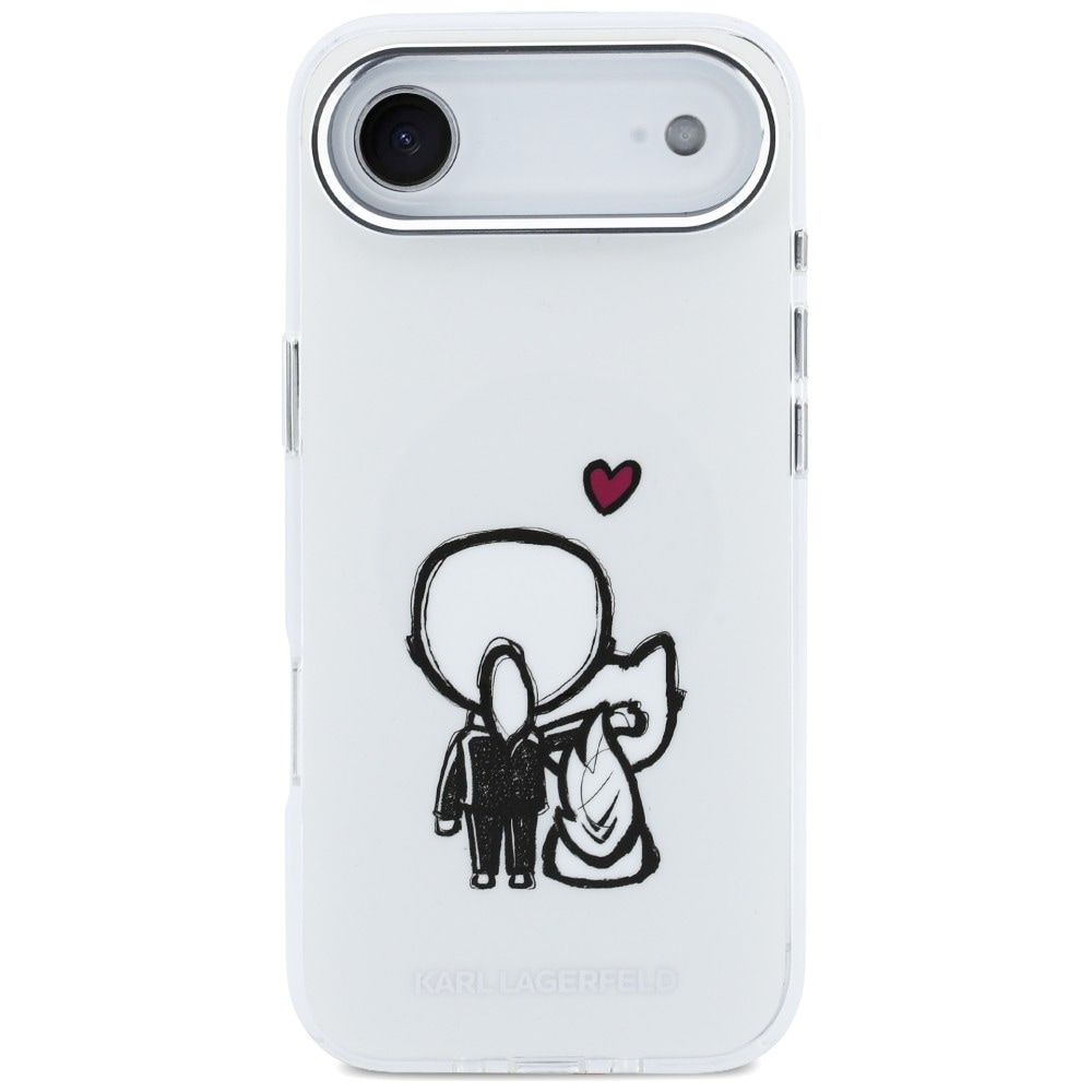 Karl Lagerfeld Karl & Choupette Back MagSafe-fodral för iPhone Air - Klar